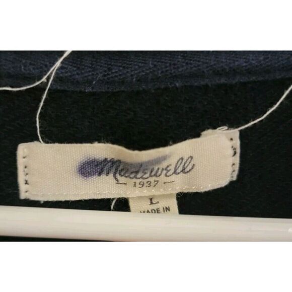 Madewell Sweater Size Large L Navy Blue Floral Cut Out Pullover - Picture 2 of 7